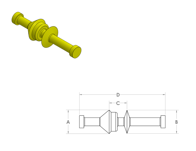 Silicone Dual Washer Pull Plug CAD Drawing