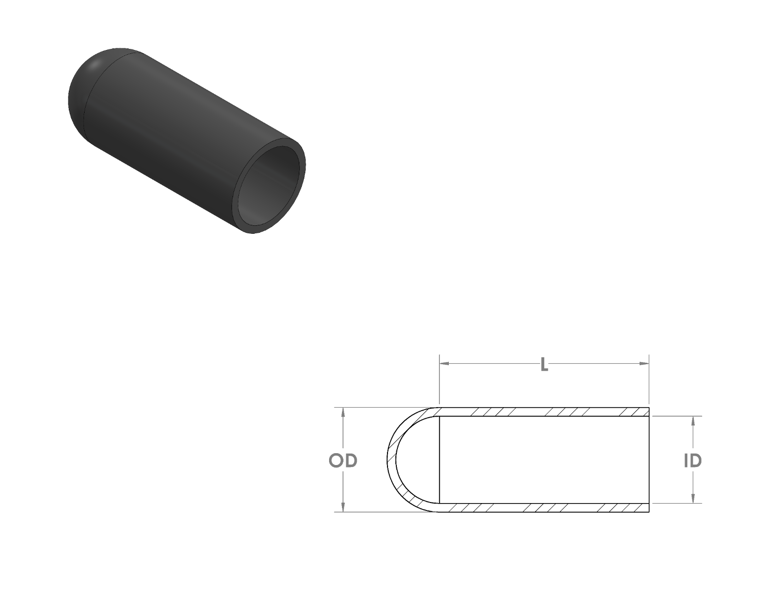 EPDM Caps CAD Drawing