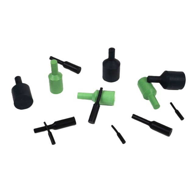 epdm pull plugs for masking through holes during wet spray, anodizing and plating; can be used for threaded or non-threaded holes. epdm pull plugs for masking through holes during wet spray, anodizing and plating; can be used for threaded or non-threaded holes.
