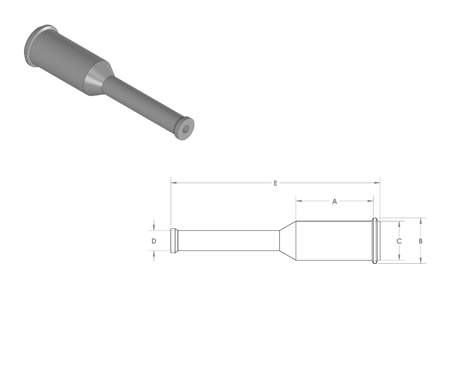 Hollow Flange Pull Plugs CAD Drawing