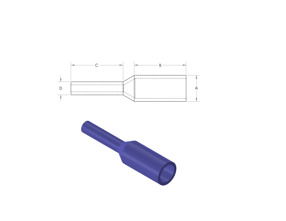 Silicone Hollow Pull Plugs CAD Drawing