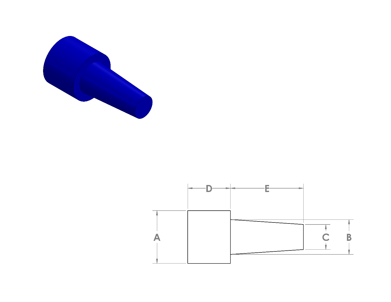 Silicone Step Plugs CAD Drawing