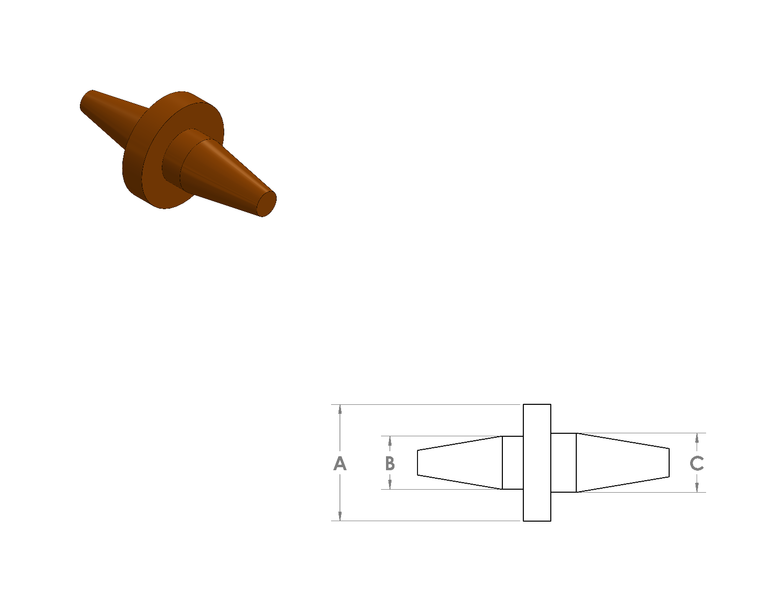 Silicone Washer Plugs CAD Drawing