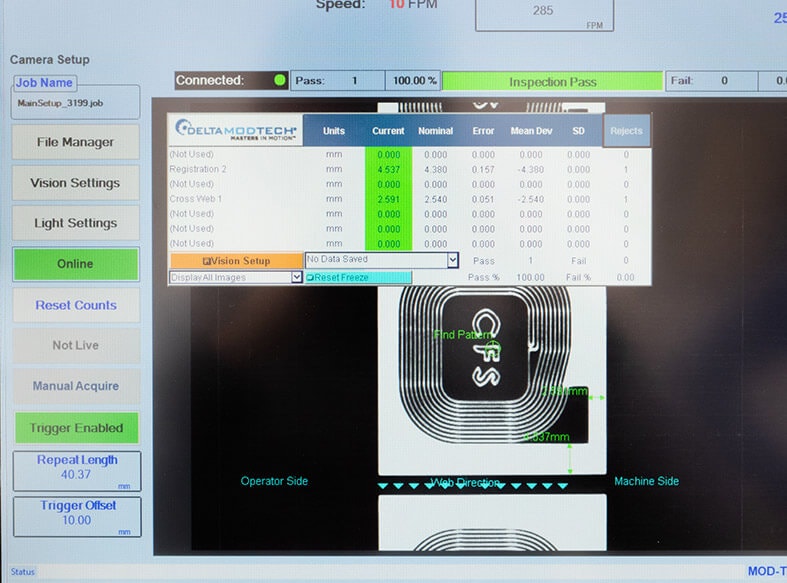 Laser Die Cutting Optical Inspection