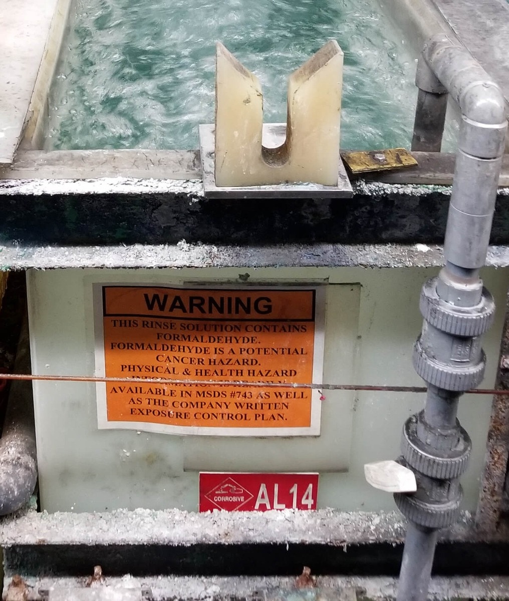 caustic chemicals in immersion baths may harm silicone plugs or other rubber masking products